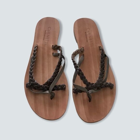 CoRNETTI  Leather Braided Sandal - Picture 1 of 8